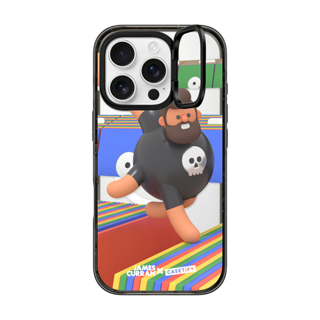 James Curran x CASETiFY iPhone 16 Pro ケース Cartoon,Portraiture ブラック インパクトリングスタンドケース MagSafe対応 SlimJim Music Father's Day James Curran x CASETiFY iPhone 16 Pro ケース Cartoon,Portraiture ブラック インパクトリングスタンドケース MagSafe対応 SlimJim Music Father's Day