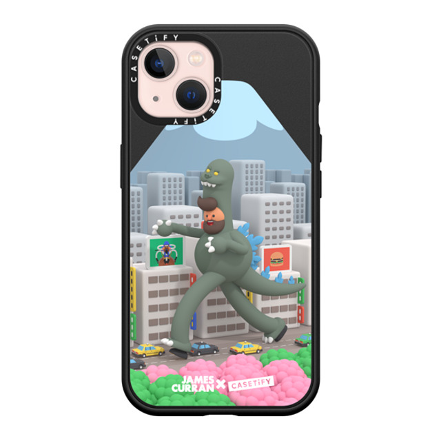 James Curran x CASETiFY iPhone 13 ケース マットブラック インパクトケース MagSafe対応 SlimJim Monster