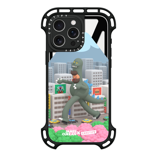 James Curran x CASETiFY iPhone 16 Pro Max ケース ブラック ウルトラ バウンスケース MagSafe対応 SlimJim Monster