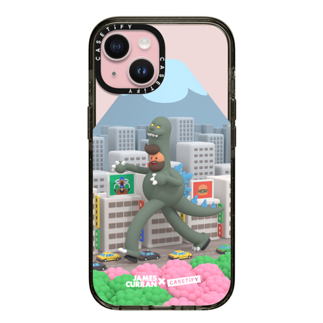 James Curran x CASETiFY iPhone 15 ケース ブラック インパクトケース MagSafe対応 SlimJim Monster