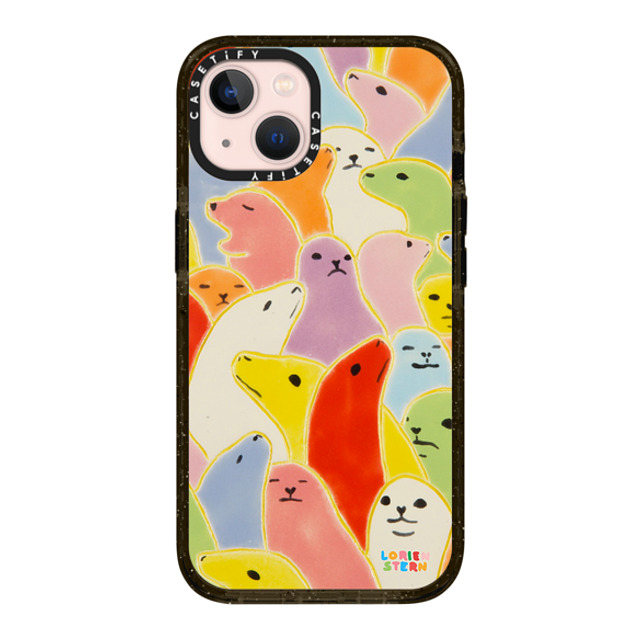 Lorien Stern x CASETiFY iPhone 13 ケース ブラック インパクトケース Seal Summer by Lorien Stern