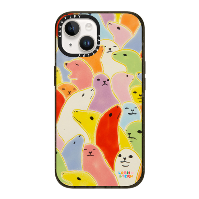 Lorien Stern x CASETiFY iPhone 14 ケース ブラック インパクトケース Seal Summer by Lorien Stern