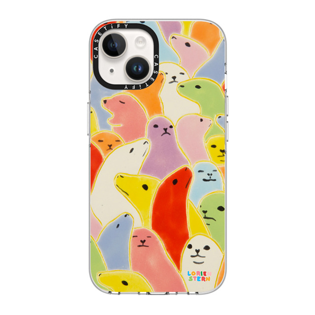 Lorien Stern x CASETiFY iPhone 14 Case Clear Clear Case MagSafe Compatible Seal Summer by Lorien Stern Lorien Stern x CASETiFY iPhone 14 Case Clear Clear Case MagSafe Compatible Seal Summer by Lorien Stern