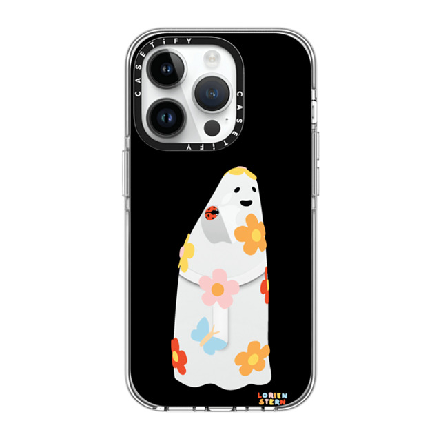 Lorien Stern x CASETiFY iPhone 14 Pro ケース クリア クリア ケース MagSafe対応 Flower Ghost Night