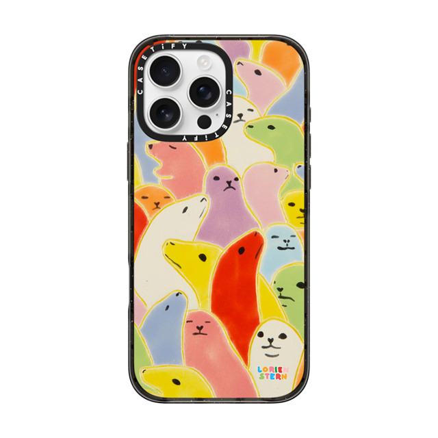 Lorien Stern x CASETiFY iPhone 16 Pro Max ケース ブラック インパクトケース MagSafe対応 Seal Summer by Lorien Stern