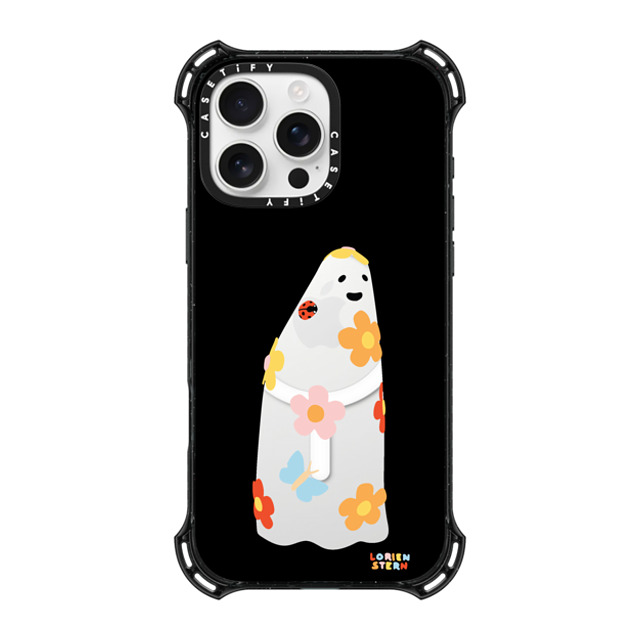 Lorien Stern x CASETiFY iPhone 16 Pro Max ケース ブラック バウンスケース Flower Ghost Night