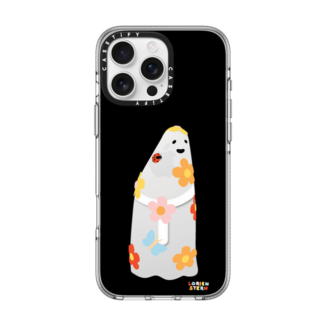 Lorien Stern x CASETiFY iPhone 16 Pro Max ケース クリア クリア ケース MagSafe対応 Flower Ghost Night