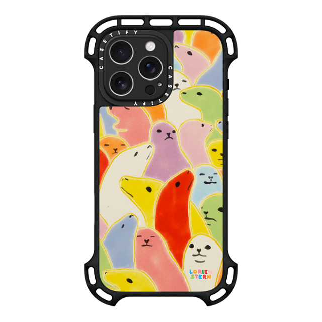 Lorien Stern x CASETiFY iPhone 16 Pro Max ケース ブラック ウルトラ バウンスケース MagSafe対応 Seal Summer by Lorien Stern