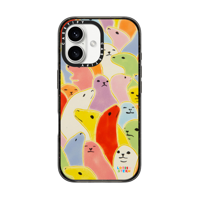 Lorien Stern x CASETiFY iPhone 16 ケース ブラック インパクトケース Seal Summer by Lorien Stern