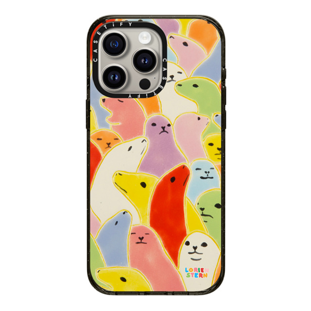 Lorien Stern x CASETiFY iPhone 15 Pro Max ケース ブラック インパクトケース MagSafe対応 Seal Summer by Lorien Stern