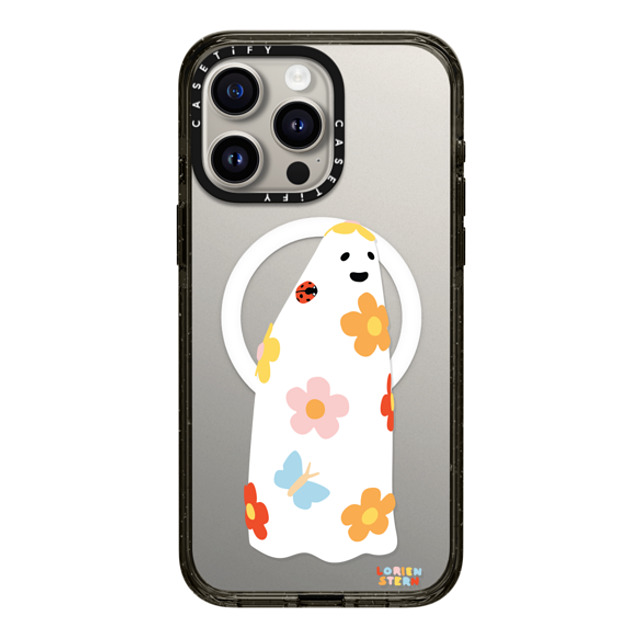 Lorien Stern x CASETiFY iPhone 15 Pro Max Case Black Impact Case MagSafe Compatible Flower Ghost Back to School Lorien Stern x CASETiFY iPhone 15 Pro Max Case Black Impact Case MagSafe Compatible Flower Ghost Back to School