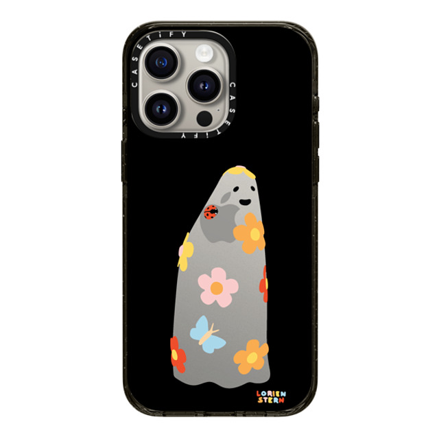 Lorien Stern x CASETiFY iPhone 15 Pro Max ケース ブラック インパクトケース Flower Ghost Night