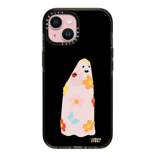 Lorien Stern x CASETiFY iPhone 15 ケース ブラック インパクトケース Flower Ghost Night