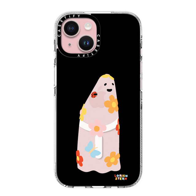 Lorien Stern x CASETiFY iPhone 15 ケース クリア クリア ケース MagSafe対応 Flower Ghost Night