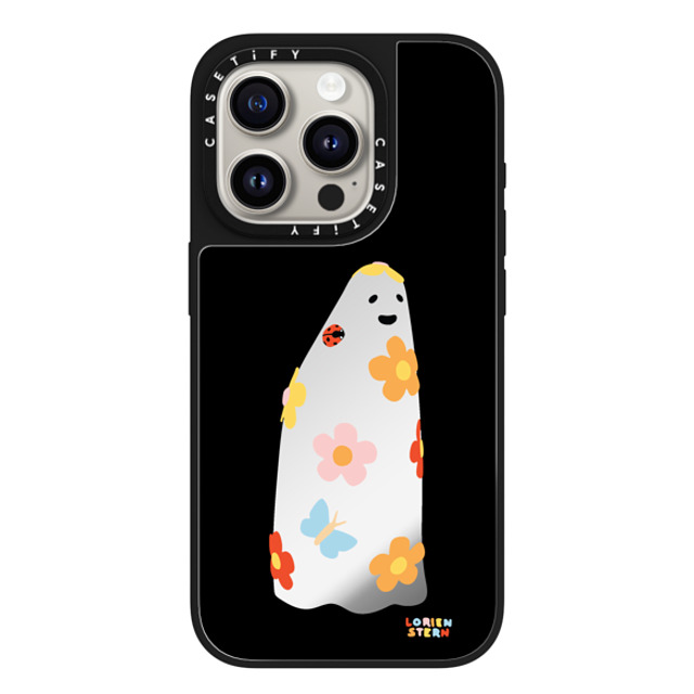 Lorien Stern x CASETiFY iPhone 15 Pro Case Silver on Black ミラーケース MagSafe対応 Flower Ghost Night Lorien Stern x CASETiFY iPhone 15 Pro Case Silver on Black ミラーケース MagSafe対応 Flower Ghost Night