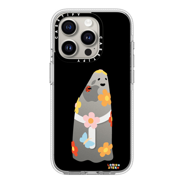 Lorien Stern x CASETiFY iPhone 15 Pro ケース クリア クリア ケース MagSafe対応 Flower Ghost Night