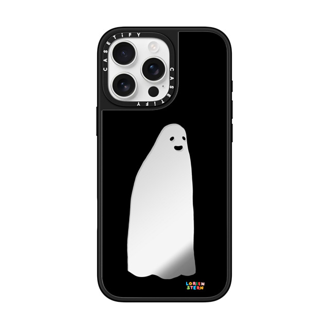 Lorien Stern x CASETiFY iPhone 16 Pro Max ケース Silver on Black ミラーケース MagSafe対応 Ghost Mirror