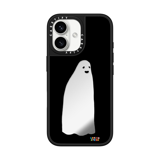 Lorien Stern x CASETiFY iPhone 16 ケース Silver on Black ミラーケース MagSafe対応 Ghost Mirror