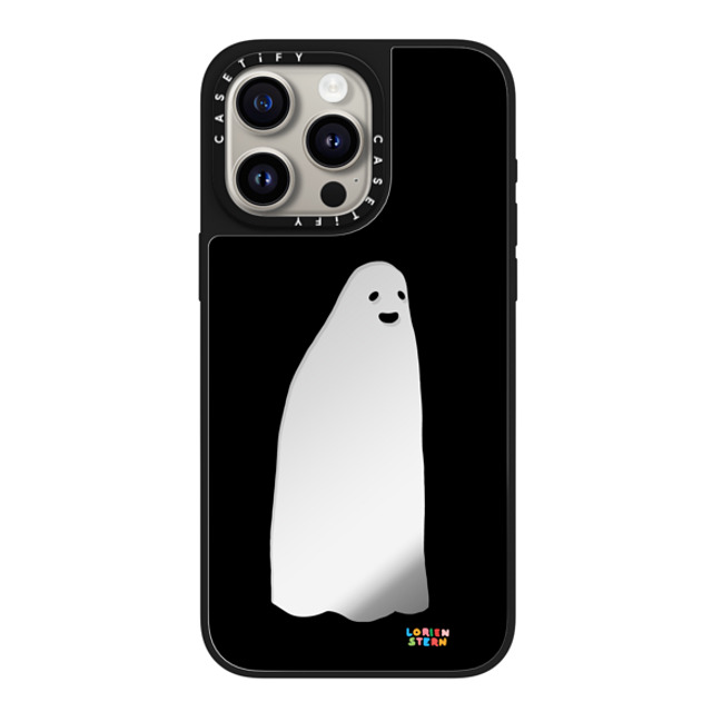 Lorien Stern x CASETiFY iPhone 15 Pro Max ケース Silver on Black ミラーケース MagSafe対応 Ghost Mirror