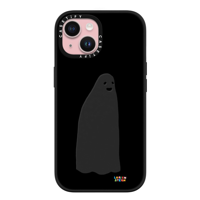 Lorien Stern x CASETiFY iPhone 15 ケース マットブラック インパクトケース MagSafe対応 Ghost Mirror