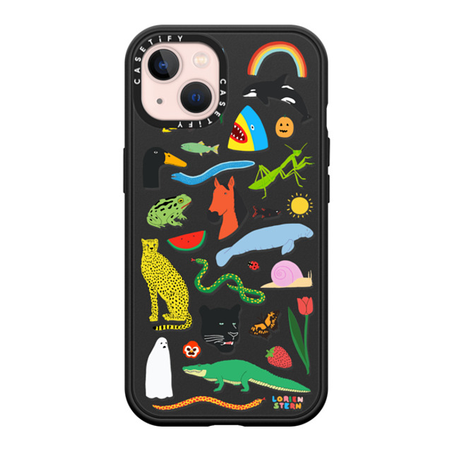 Lorien Stern x CASETiFY iPhone 13 ケース マットブラック インパクトケース MagSafe対応 Beautiful Planet