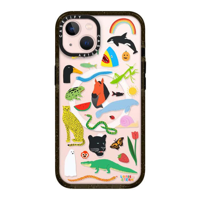 Lorien Stern x CASETiFY iPhone 13 ケース ブラック インパクトケース MagSafe対応 Beautiful Planet