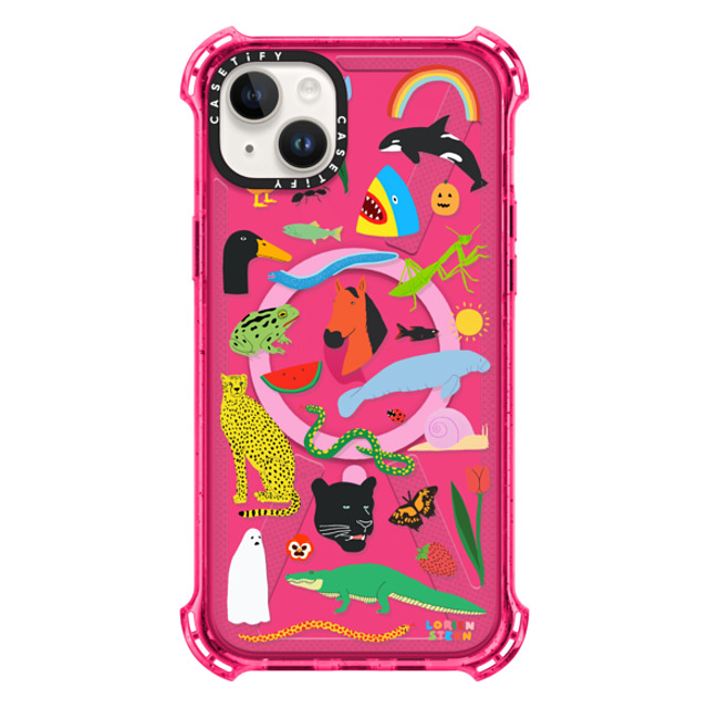 Lorien Stern x CASETiFY iPhone 14 Plus Case Bubble Gum バウンスケース Beautiful Planet Lorien Stern x CASETiFY iPhone 14 Plus Case Bubble Gum バウンスケース Beautiful Planet