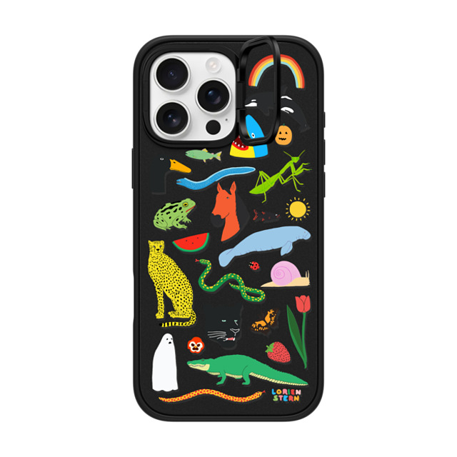 Lorien Stern x CASETiFY iPhone 16 Pro Max ケース マットブラック インパクトリングスタンドケース MagSafe対応 Beautiful Planet