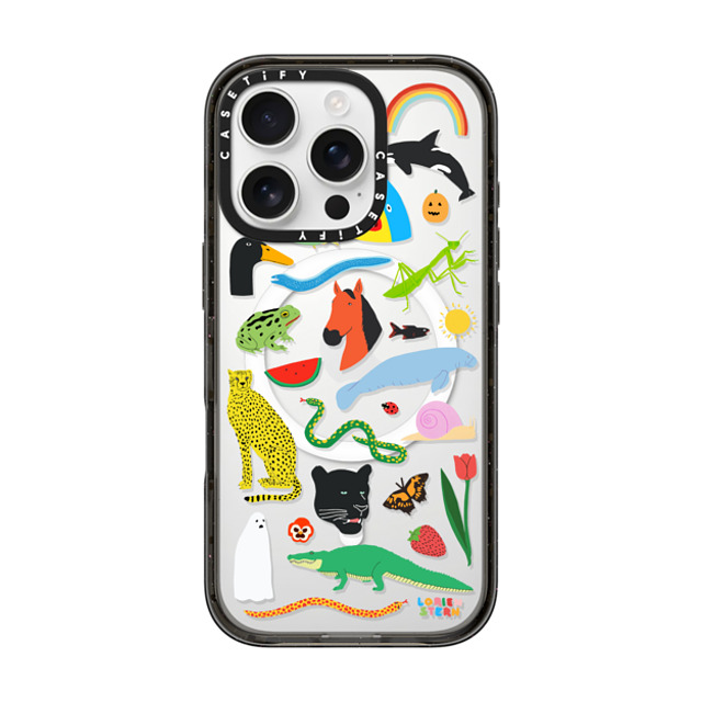 Lorien Stern x CASETiFY iPhone 16 Pro ケース ブラック インパクトケース MagSafe対応 Beautiful Planet