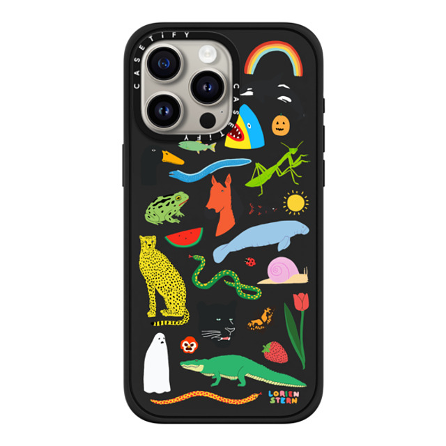 Lorien Stern x CASETiFY iPhone 15 Pro Max ケース マットブラック インパクトケース MagSafe対応 Beautiful Planet