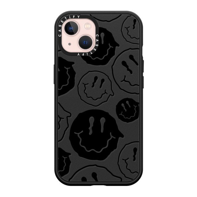 Girl Knows All x CASETiFY iPhone 13 ケース マットブラック インパクトケース MagSafe対応 Black Smile