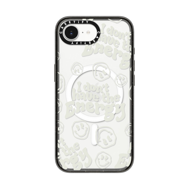 Girl Knows All x CASETiFY iPhone 16e Case Quote,Monochrome Black Impact Case MagSafe Compatible I Don't Have The Energy (Transparent) Back to School Girl Knows All x CASETiFY iPhone 16e Case Quote,Monochrome Black Impact Case MagSafe Compatible I Don't Have The Energy (Transparent) Back to School