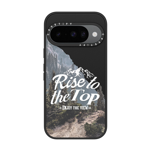 Girl Knows All x CASETiFY Pixel 10 Case Nature,Quote マットブラック Impact Magnetic Case Rise to the Top
