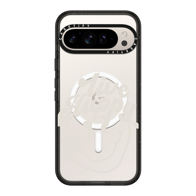 Girl Knows All x CASETiFY Pixel 9 Pro XL ケース Quote,Chrome ブラック マグネット式 インパクトケース Live Happy, Clear Back to School Girl Knows All x CASETiFY Pixel 9 Pro XL ケース Quote,Chrome ブラック マグネット式 インパクトケース Live Happy, Clear Back to School