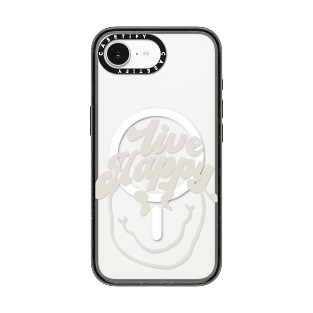Girl Knows All x CASETiFY iPhone 16e ケース Quote,Chrome ブラック インパクトケース MagSafe対応 Live Happy, Clear Back to School Girl Knows All x CASETiFY iPhone 16e ケース Quote,Chrome ブラック インパクトケース MagSafe対応 Live Happy, Clear Back to School