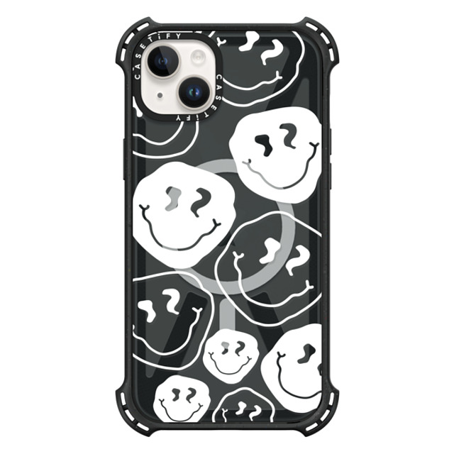 Girl Knows All x CASETiFY iPhone 14 Plus ケース Quote,Icon Triple Black バウンスケース Smile, White Ink. Father's Day Girl Knows All x CASETiFY iPhone 14 Plus ケース Quote,Icon Triple Black バウンスケース Smile, White Ink. Father's Day