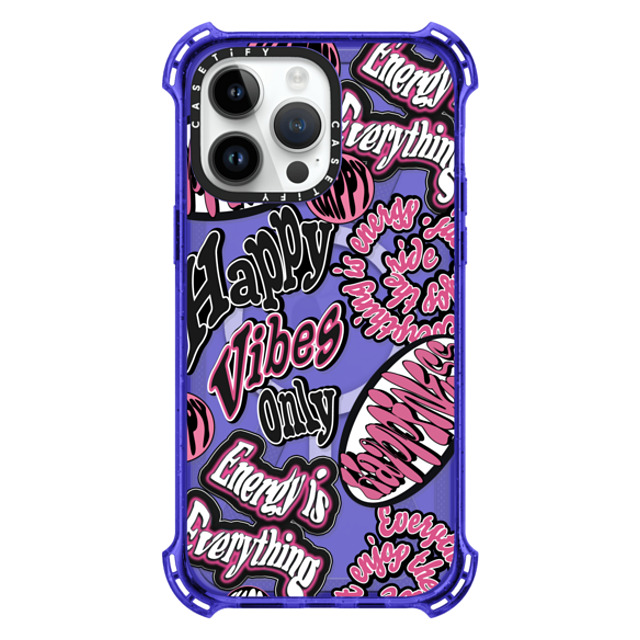 Girl Knows All x CASETiFY iPhone 14 Pro Max Case Peri Purple バウンスケース Happy Vibes Collage Girl Knows All x CASETiFY iPhone 14 Pro Max Case Peri Purple バウンスケース Happy Vibes Collage
