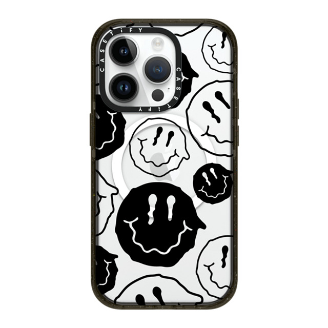 Girl Knows All x CASETiFY iPhone 14 Pro ケース ブラック インパクトケース MagSafe対応 Black Smile