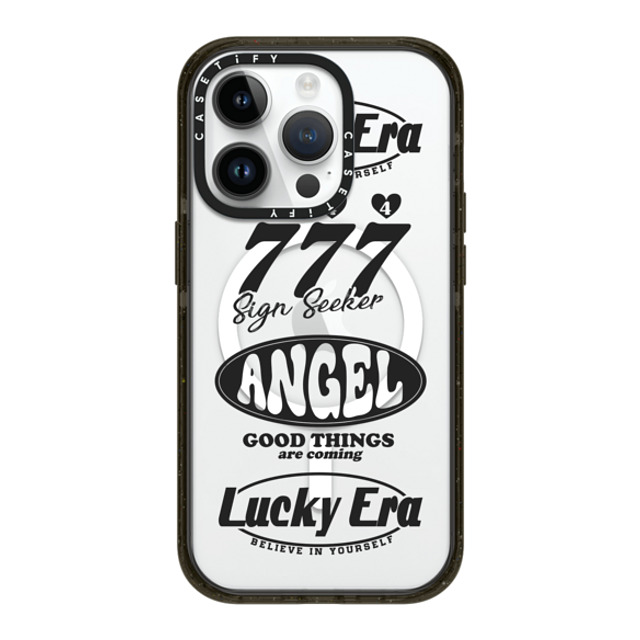 Girl Knows All x CASETiFY iPhone 14 Pro ケース ブラック インパクトケース MagSafe対応 Angel Baby! Black, Mirror