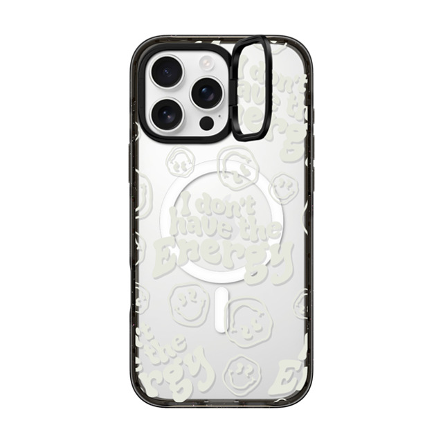Girl Knows All x CASETiFY iPhone 16 Pro Max Case Quote,Monochrome ブラック インパクトリングスタンドケース MagSafe対応 I Don't Have The Energy (Transparent) Mother's Day Girl Knows All x CASETiFY iPhone 16 Pro Max Case Quote,Monochrome ブラック インパクトリングスタンドケース MagSafe対応 I Don't Have The Energy (Transparent) Mother's Day