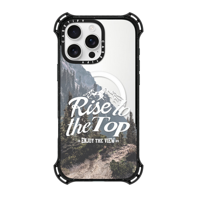 Girl Knows All x CASETiFY iPhone 16 Pro Max ケース ブラック バウンスケース Rise to the Top