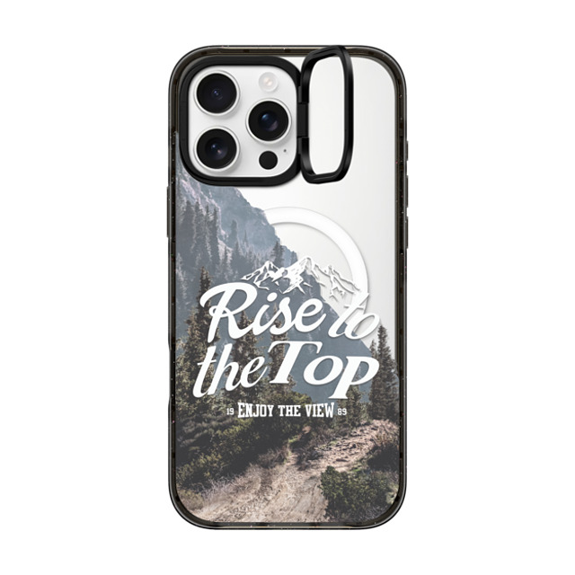 Girl Knows All x CASETiFY iPhone 16 Pro Max ケース ブラック インパクトリングスタンドケース MagSafe対応 Rise to the Top