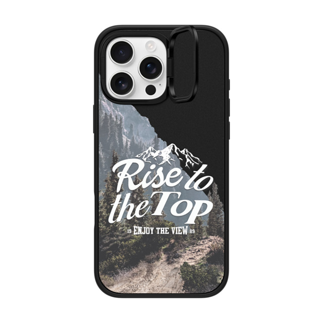 Girl Knows All x CASETiFY iPhone 16 Pro Max ケース マットブラック インパクトリングスタンドケース MagSafe対応 Rise to the Top