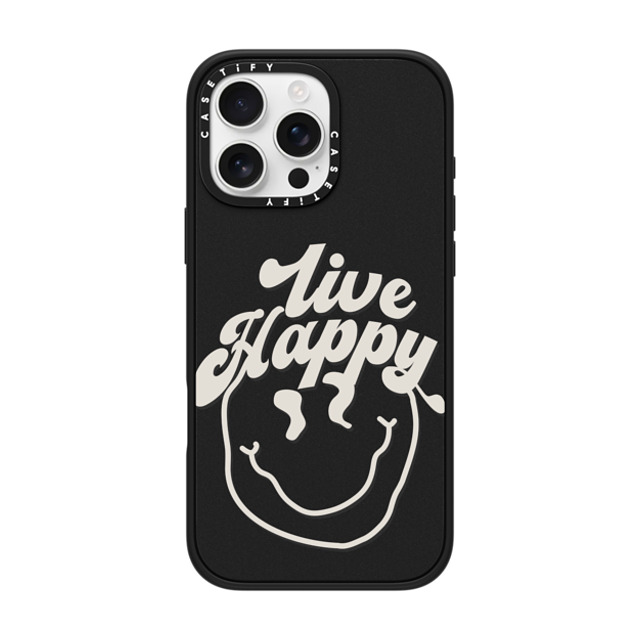 Girl Knows All x CASETiFY iPhone 16 Pro Max ケース Quote,Chrome マットブラック インパクトケース MagSafe対応 Live Happy, Clear Back to School Girl Knows All x CASETiFY iPhone 16 Pro Max ケース Quote,Chrome マットブラック インパクトケース MagSafe対応 Live Happy, Clear Back to School
