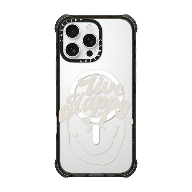 Girl Knows All x CASETiFY iPhone 16 Pro Max ケース Quote,Chrome ブラック ウルトラ インパクトケース MagSafe 対応 Live Happy, Clear Back to School Girl Knows All x CASETiFY iPhone 16 Pro Max ケース Quote,Chrome ブラック ウルトラ インパクトケース MagSafe 対応 Live Happy, Clear Back to School
