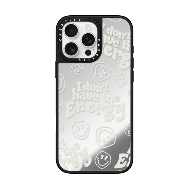 Girl Knows All x CASETiFY iPhone 16 Pro Max Case Quote,Monochrome Silver on Black ミラーケース MagSafe対応 I Don't Have The Energy (Transparent) Mother's Day Girl Knows All x CASETiFY iPhone 16 Pro Max Case Quote,Monochrome Silver on Black ミラーケース MagSafe対応 I Don't Have The Energy (Transparent) Mother's Day