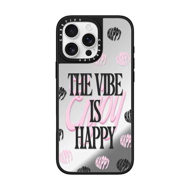 Girl Knows All x CASETiFY iPhone 16 Pro Max ケース Typography Silver on Black ミラーケース MagSafe対応 The Vibe Is Happy, Enjoy! Back to School Girl Knows All x CASETiFY iPhone 16 Pro Max ケース Typography Silver on Black ミラーケース MagSafe対応 The Vibe Is Happy, Enjoy! Back to School