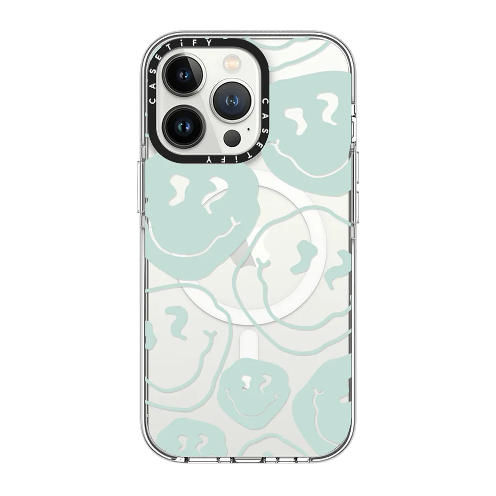 Clear iPhone 13 Pro Case MagSafe Compatible - Aqua Smile Transparent