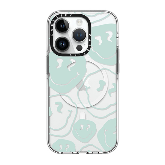 Girl Knows All x CASETiFY iPhone 14 Pro Case Clear Clear Case MagSafe Compatible Aqua Smile Transparent Girl Knows All x CASETiFY iPhone 14 Pro Case Clear Clear Case MagSafe Compatible Aqua Smile Transparent