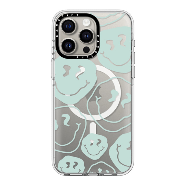 Girl Knows All x CASETiFY iPhone 15 Pro Max ケース クリア クリア ケース MagSafe対応 Aqua Smile Transparent